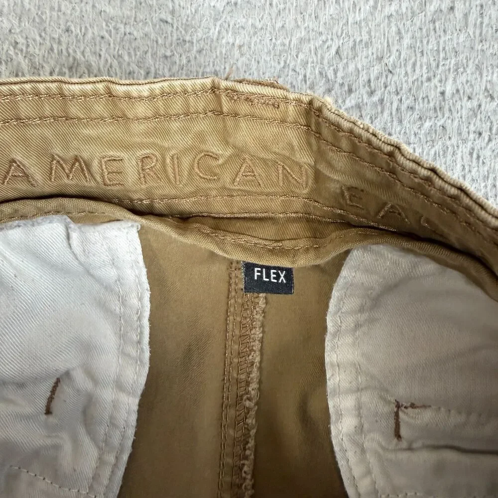 VINTAGE AMERICAN EAGLE Cargo Pant Men 32x34 Khaki Flex Utility Straight Workwear